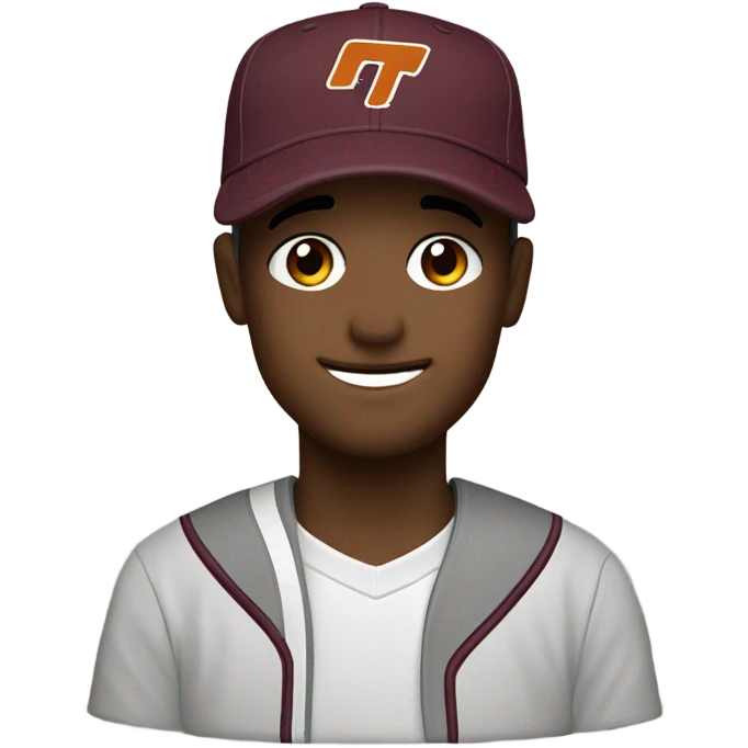single maroon virginia tech VT baseball cap emoji