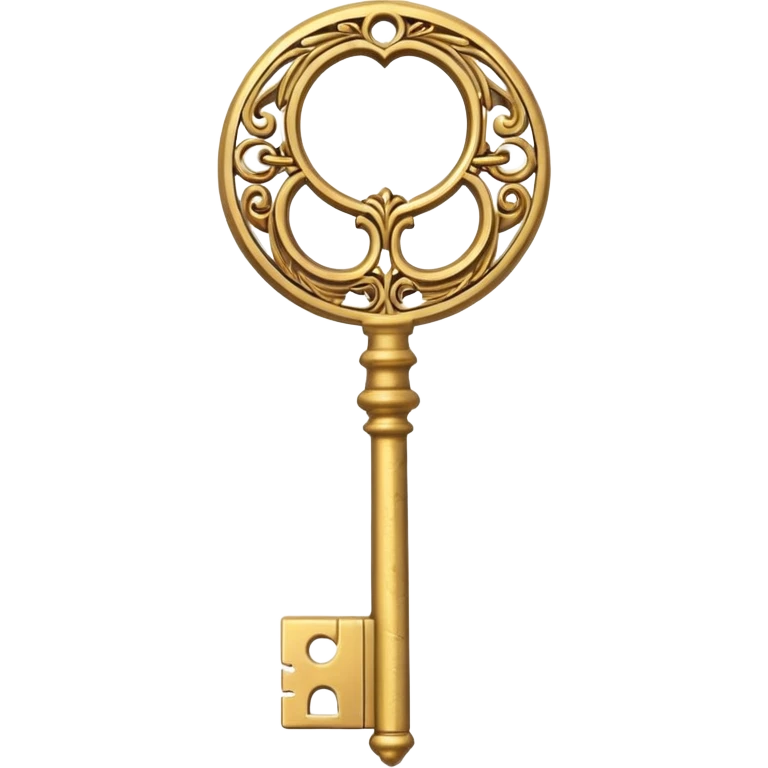 gold antique key emoji