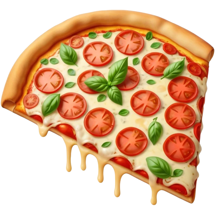 classic Italian pizza with basil and tomato emoji