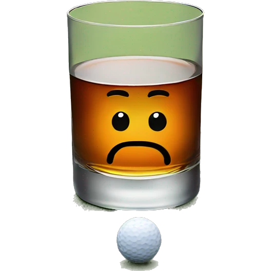 Whiskey on a golf course emoji