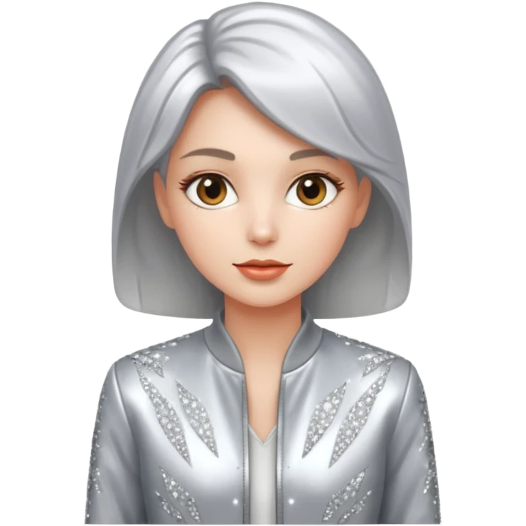 woman with sparkling jacket emoji