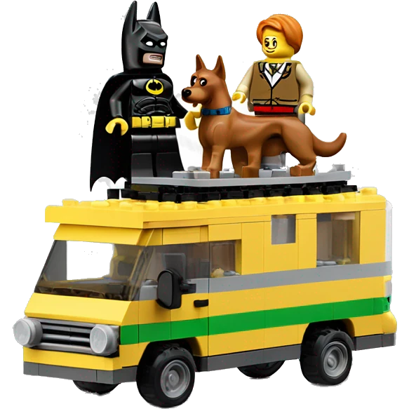 Lego Batman and Scooby 1865 caravan  emoji