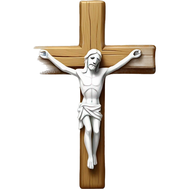 white crucifix wooden made without jesus emoji