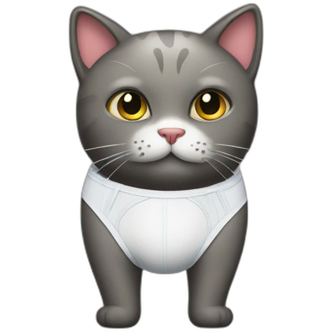 cat with underwear emoji