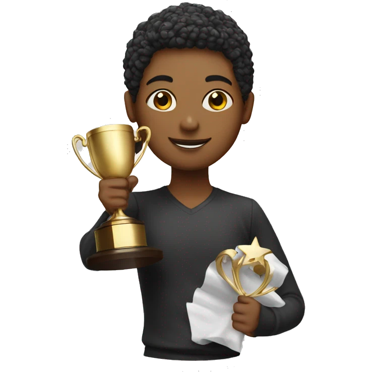 Dancer with a trophy emoji