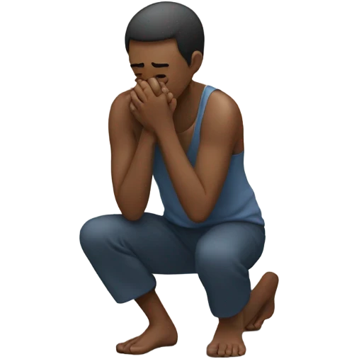 Human on hands and knees emoji