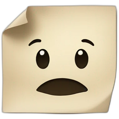 an emoji of a sheet of paper with the bottom right corner folded emoji