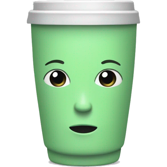 Light green tumbler without face emoji