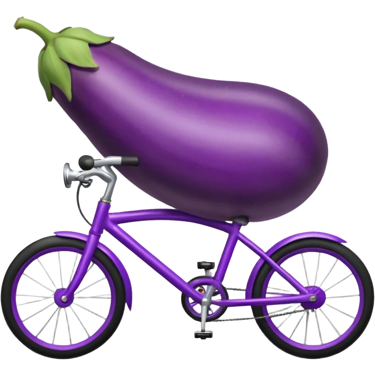 eggplant on a bike emoji