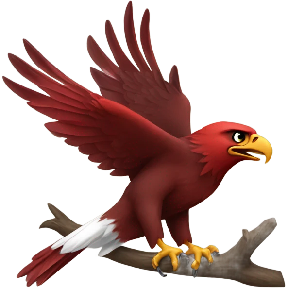 Eagle eating a cardinal emoji