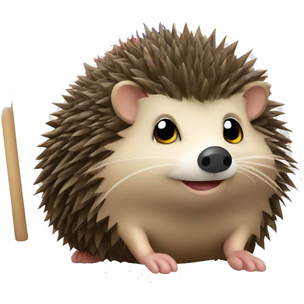hedgehog with serbian flag emoji