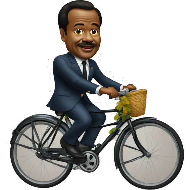 Paul biya sur un vélo emoji