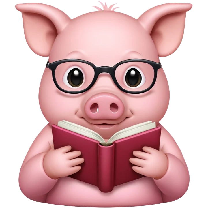 pig with book emoji