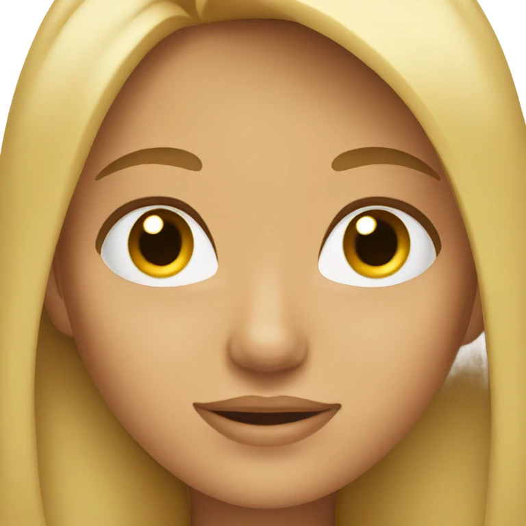 blonde girl with tan emoji