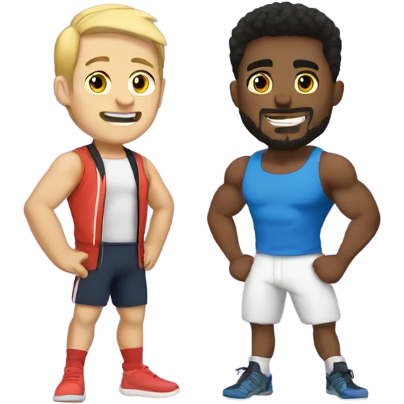 ADVENTURES OF white chad AND JAMAL: THE GYM BOIS emoji