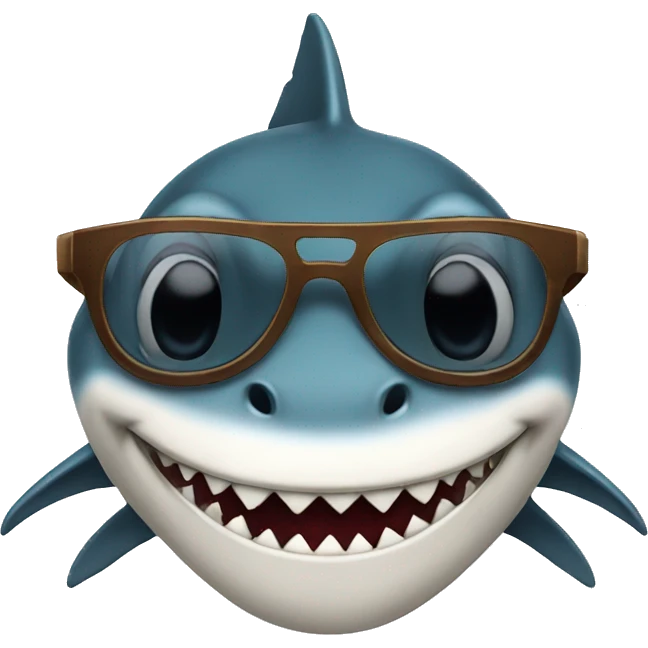Shark whit Glasses emoji