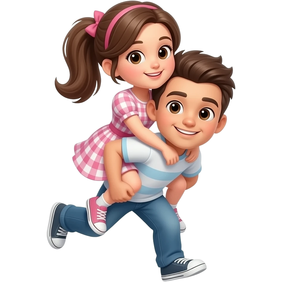 Girl riding a boy emoji