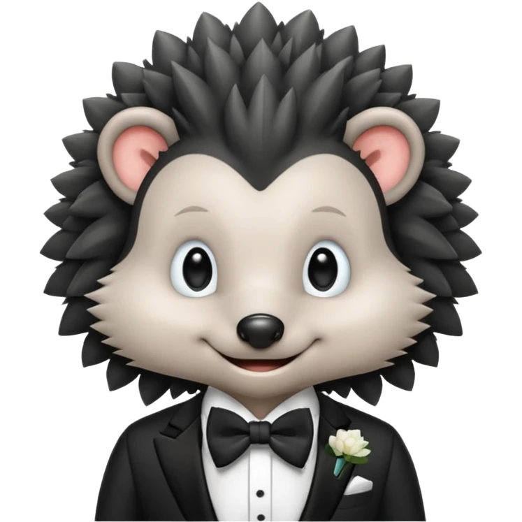 black hedgehog groom emoji