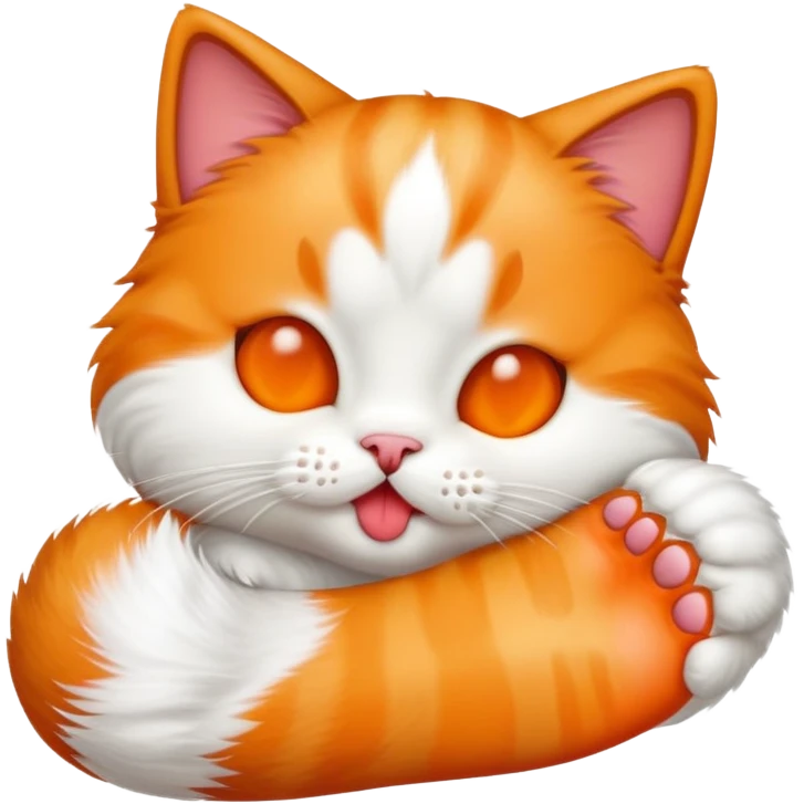 cat emoji licking a foot emoji