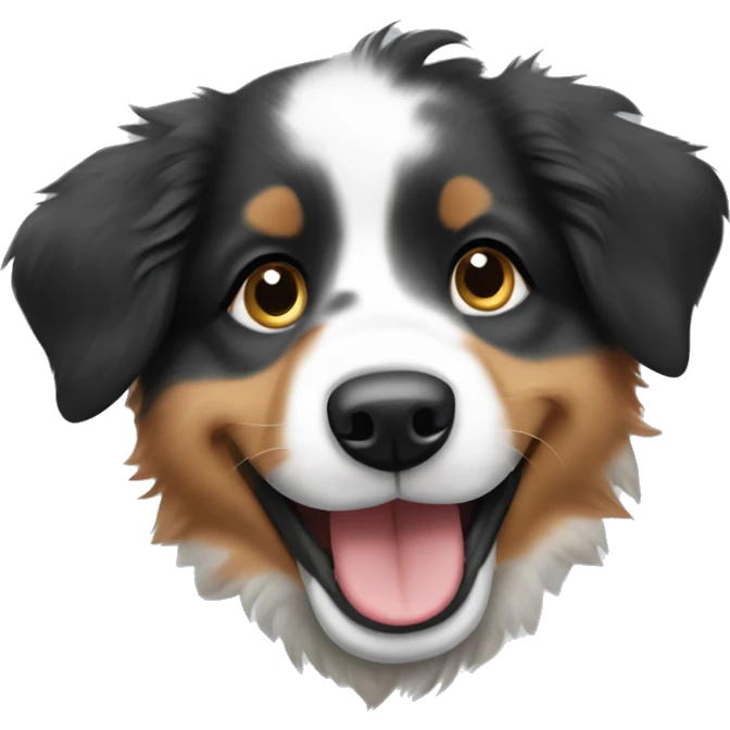 Happy Australian shepherd puppy emoji