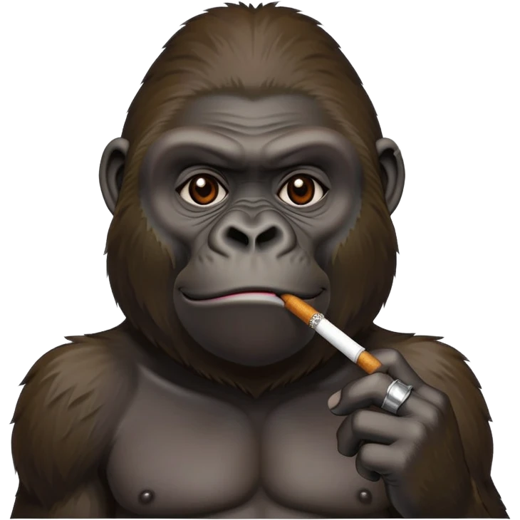 gorilla smoking a blunt emoji