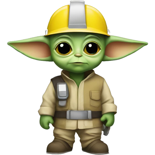 baby yoda foreman In a yellow construction helmet emoji