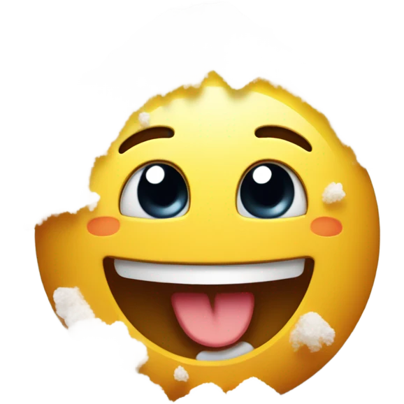 Happy emoji with a pile of salt ￼ emoji