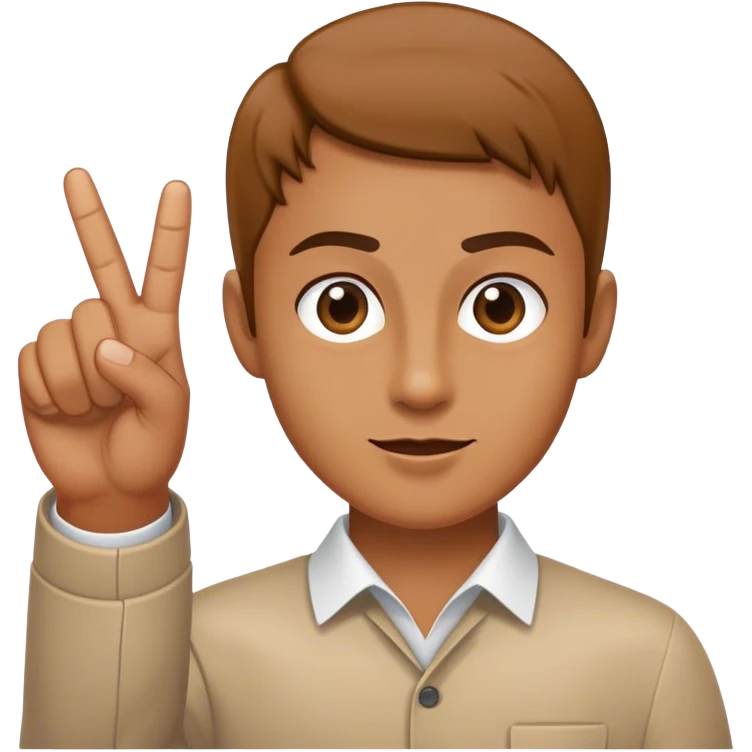 need face with pointer finger up emoji