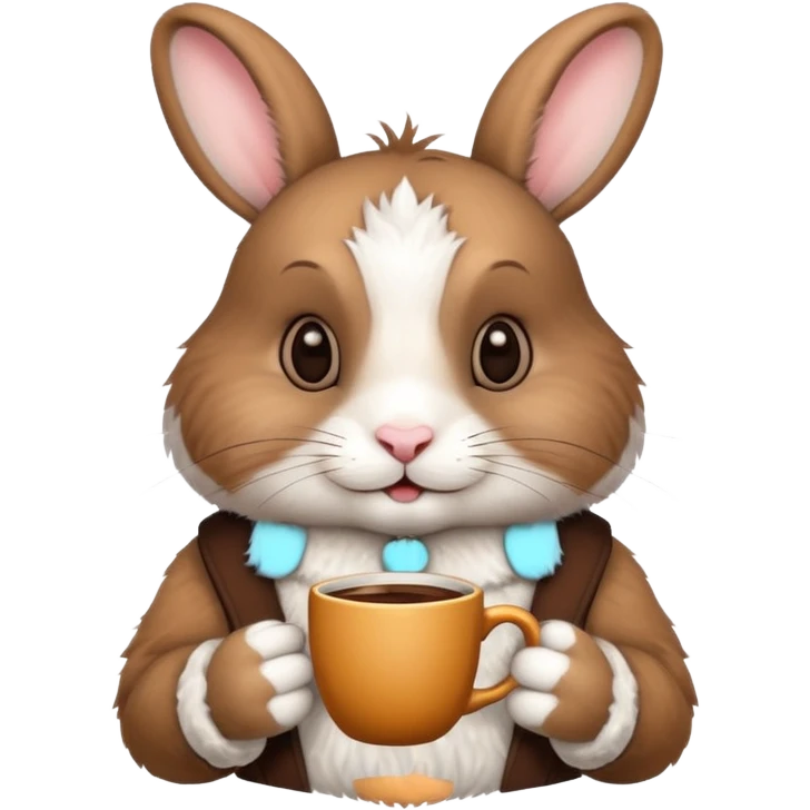 rabbit with coffee emoji