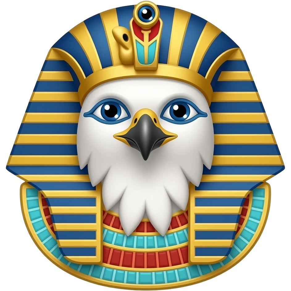 eye of horus, man with falcon face emoji