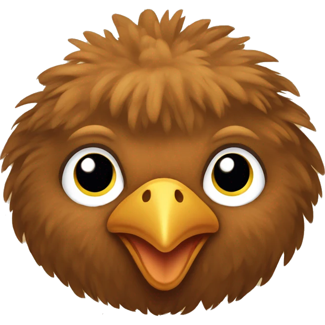 Brown fluffy chicken emoji