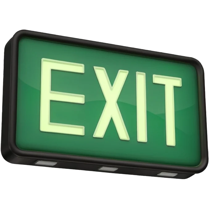 Exit sign emoji