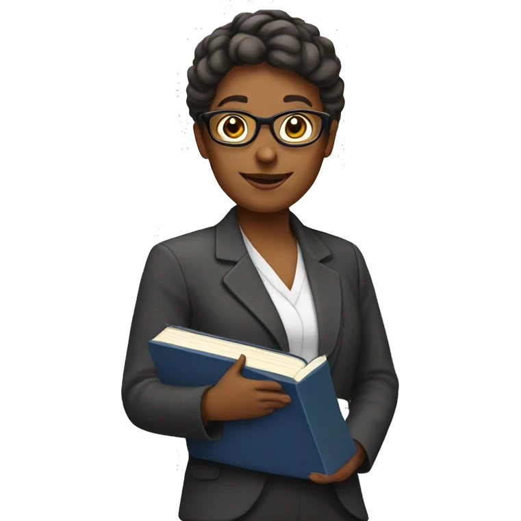 Teacher with books emoji
