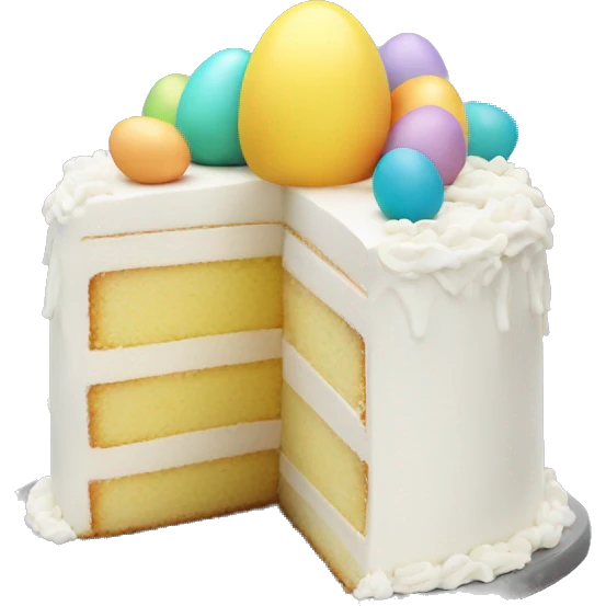 Easter white cake emoji