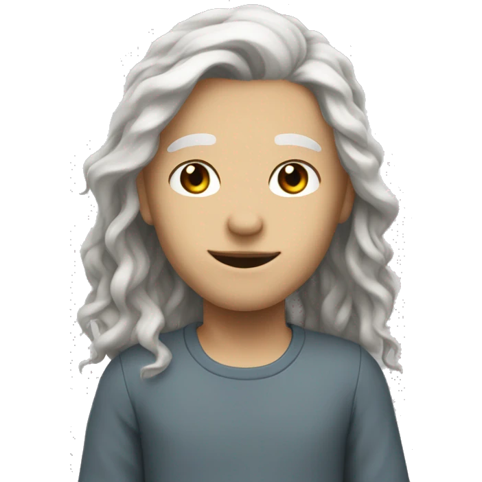 I want to create my own character. Please create a character with white skin and long, dark brown hair with a slight wave. emoji