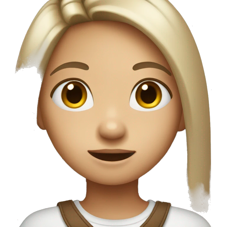 Girl with one right hand up emoji