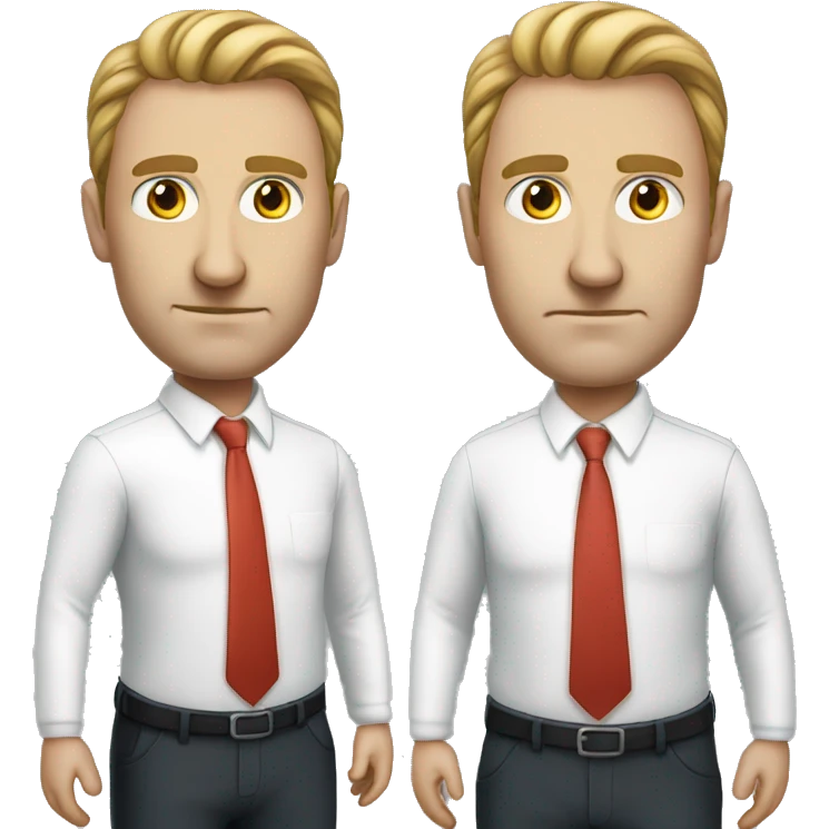 photorealistic white serious businessman emoji
