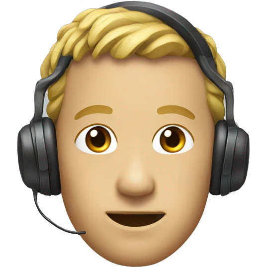 with head set emoji