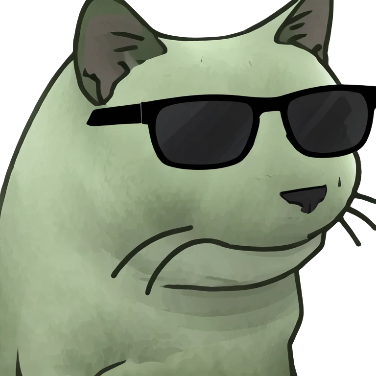 Cat with sunglasses emoji