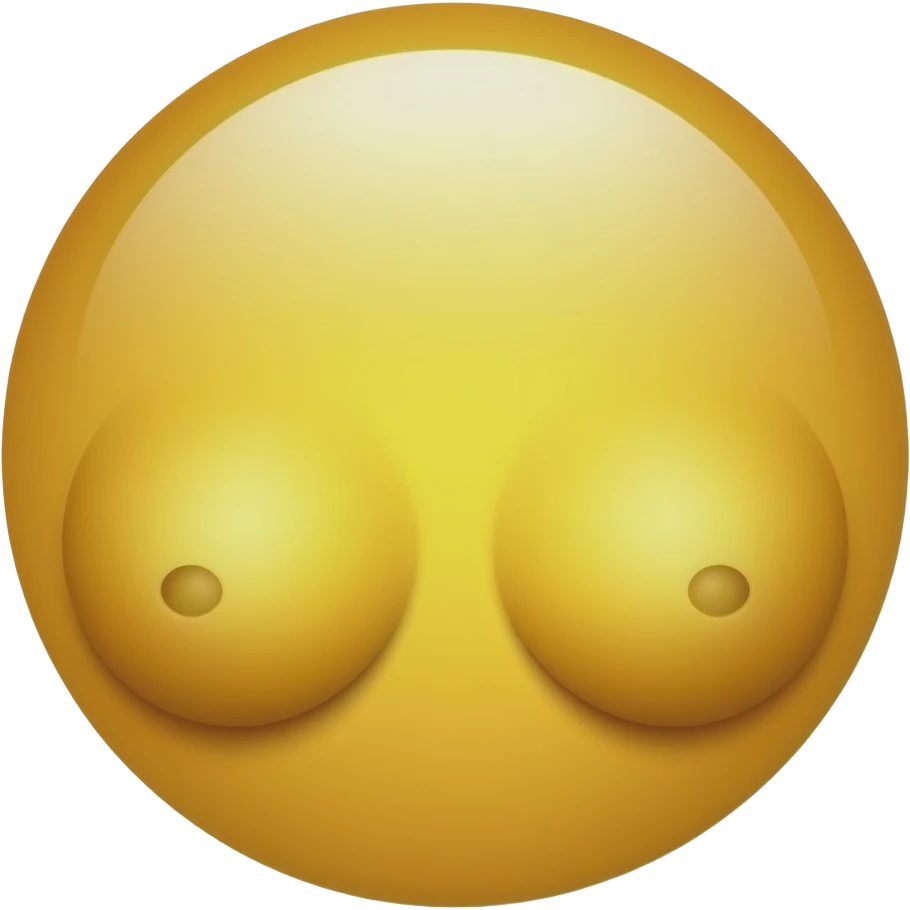 Classic yellow emoji with naked boobs With nipples emoji