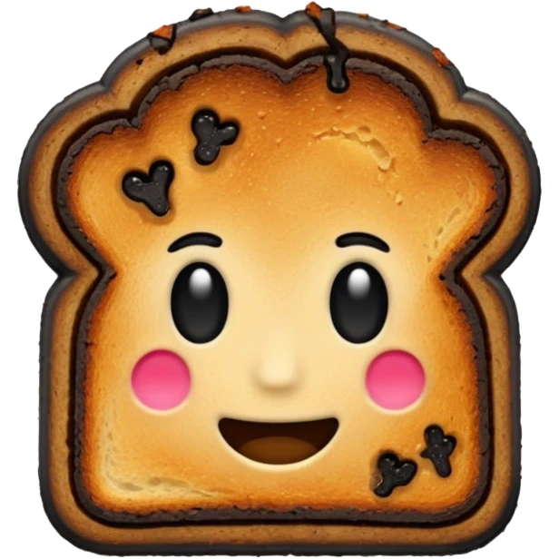 blackened burnt toast emoji