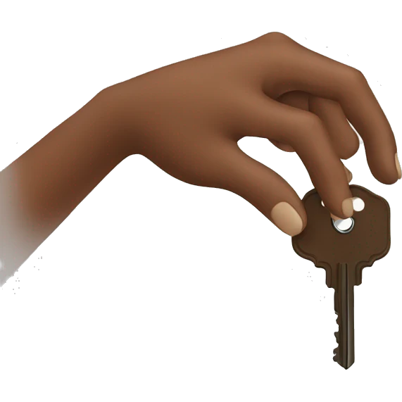 a brown hand giving someone a key emoji