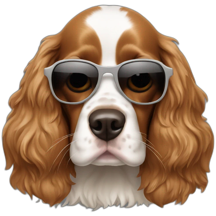 Spaniel cocker with sunglasses  emoji