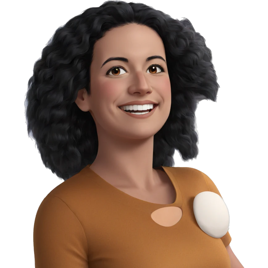 smiling girl with black hair emoji