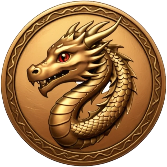 coin with dragon on it emoji