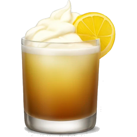 Whiskey Sour cocktail with cream no fruit emoji