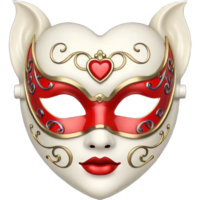 heart with gothic masquerade mask emoji