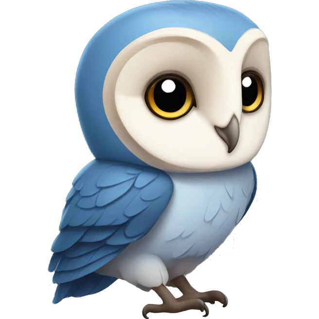 Blue Barn Owl emoji