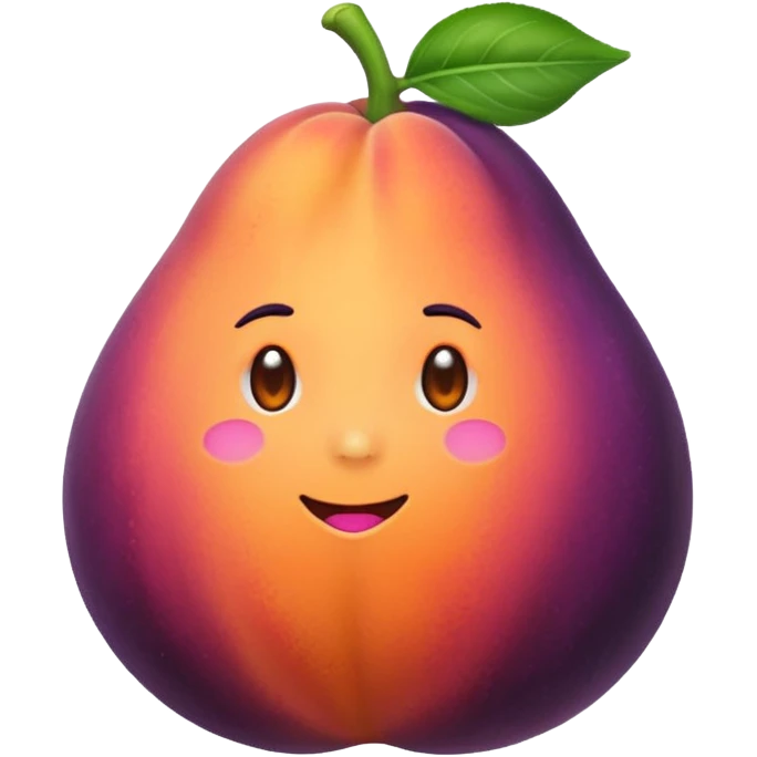 Peach on eggplant emoji