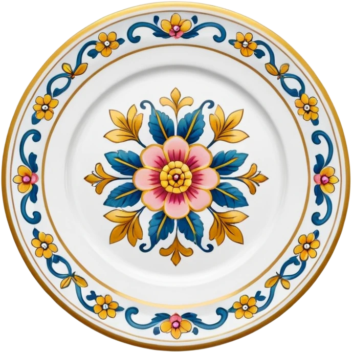 colorful wedding dinner plate emoji
